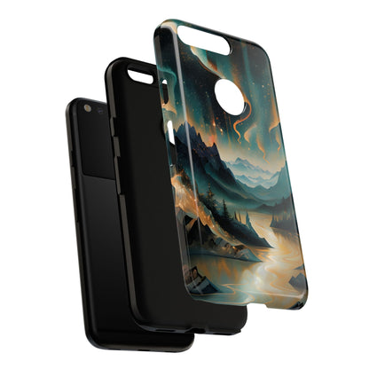 Aurora Dreamscape Tough Case for Google Pixel - Northern Lights Artistic Shockproof Cover, Elegant Protective Phone Case