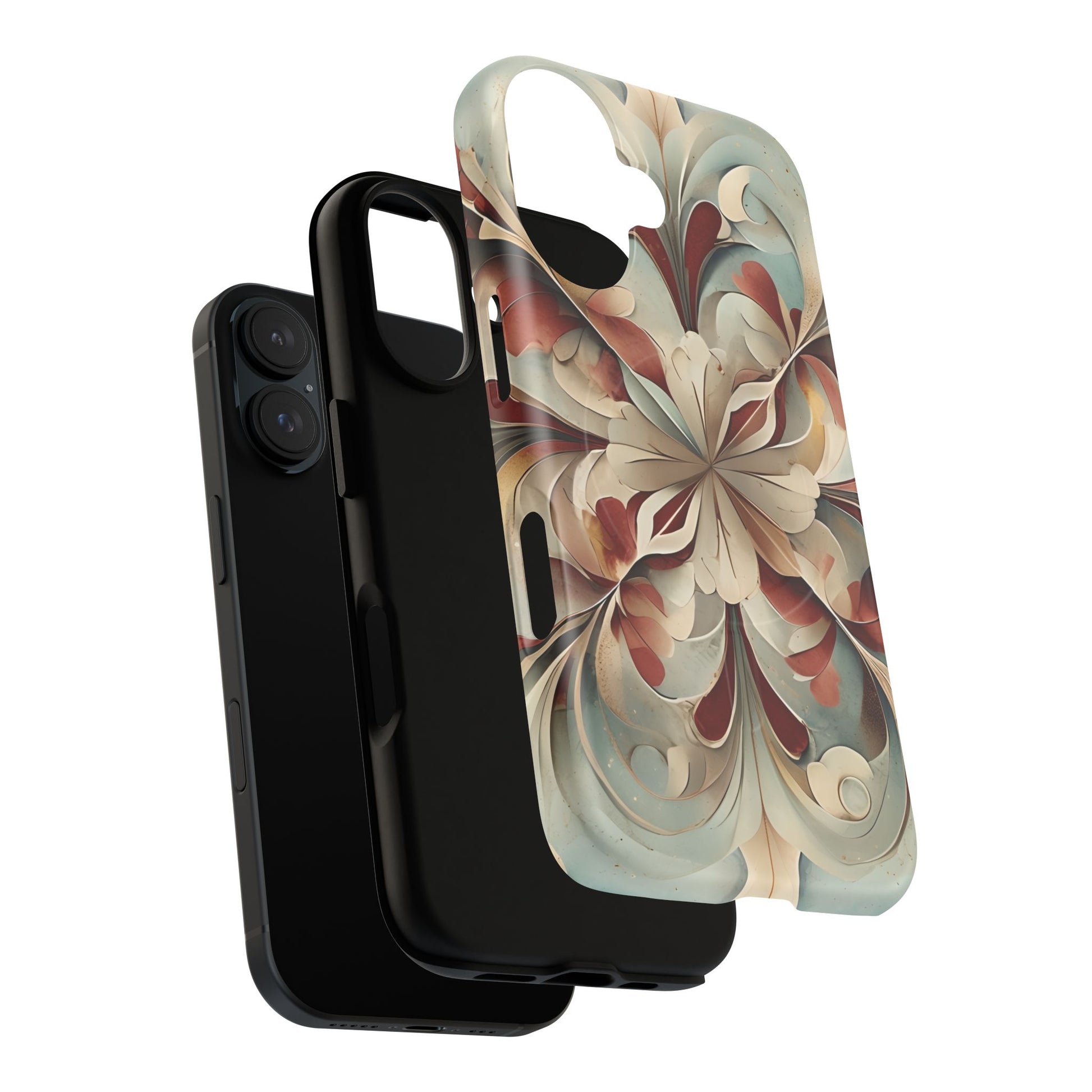 Vintage Baroque Blossom - Ornate Floral Art iPhone 16 MagSafe Phone Case - Elegant Baroque-Inspired Design