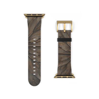 Earthstone Mandala Apple Watch band strap with gold clasp featuring detailed earth-toned mandala artwork