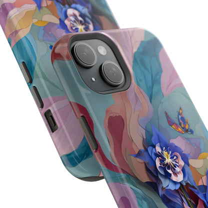 Blue Columbine Carnivale iPhone MagSafe Case