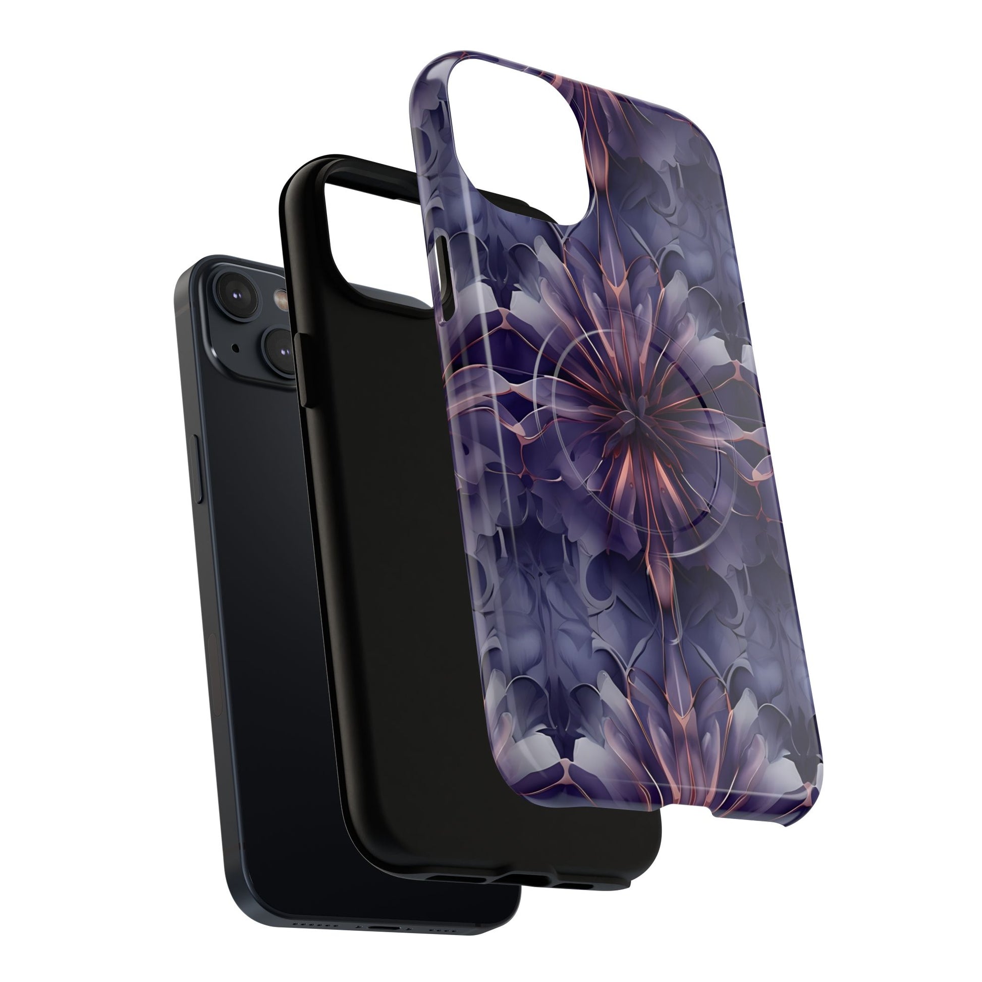 Twilight Tapestry - iPhone 14 Plus MagSafe Phone Case - Purple Kaleidoscope Design