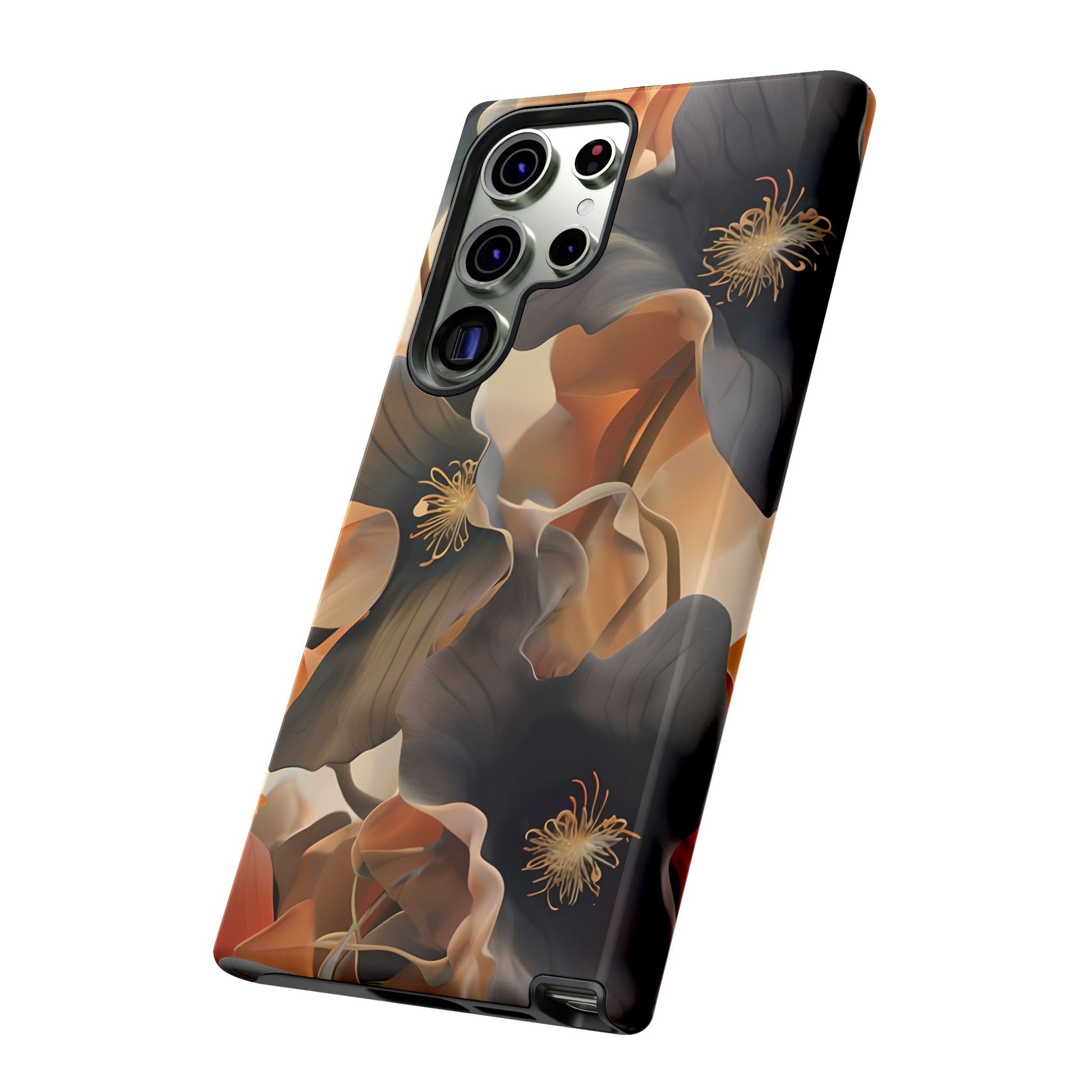 Autumn Ember - Moody Floral Art Samsung Galaxy S23 Ultra Tough Phone Case - Warm Earthy Botanical Design