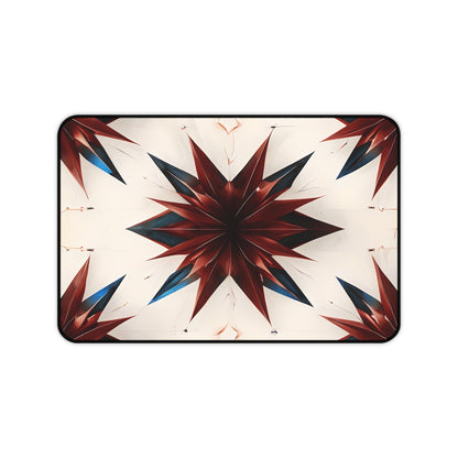 Garnet Starburst Desk Mat - Premium Office Desk Pad, 3 Sizes Available, Artistic Workspace Protection