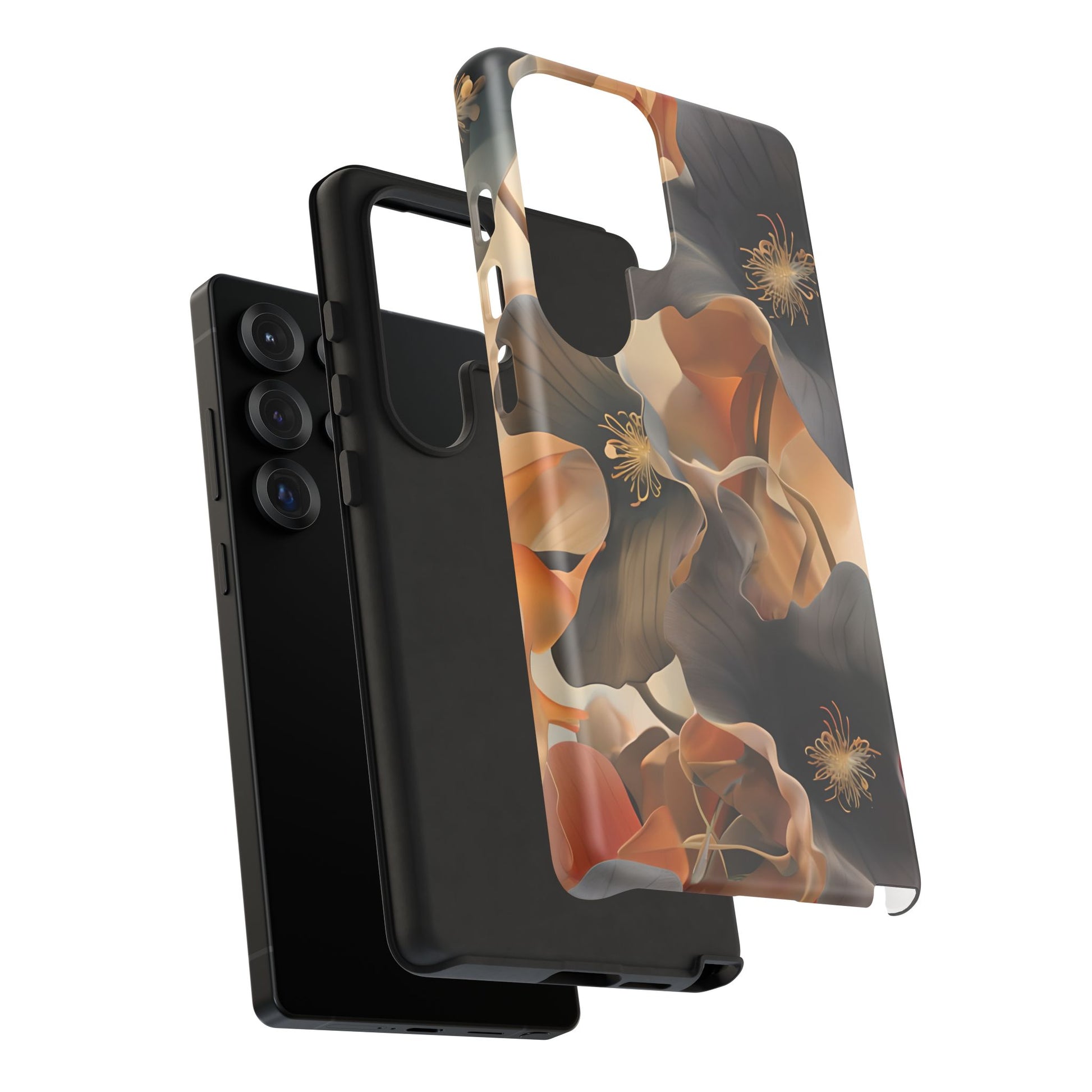 Autumn Ember - Moody Floral Art Samsung Galaxy S25 Ultra Tough Phone Case - Warm Earthy Botanical Design
