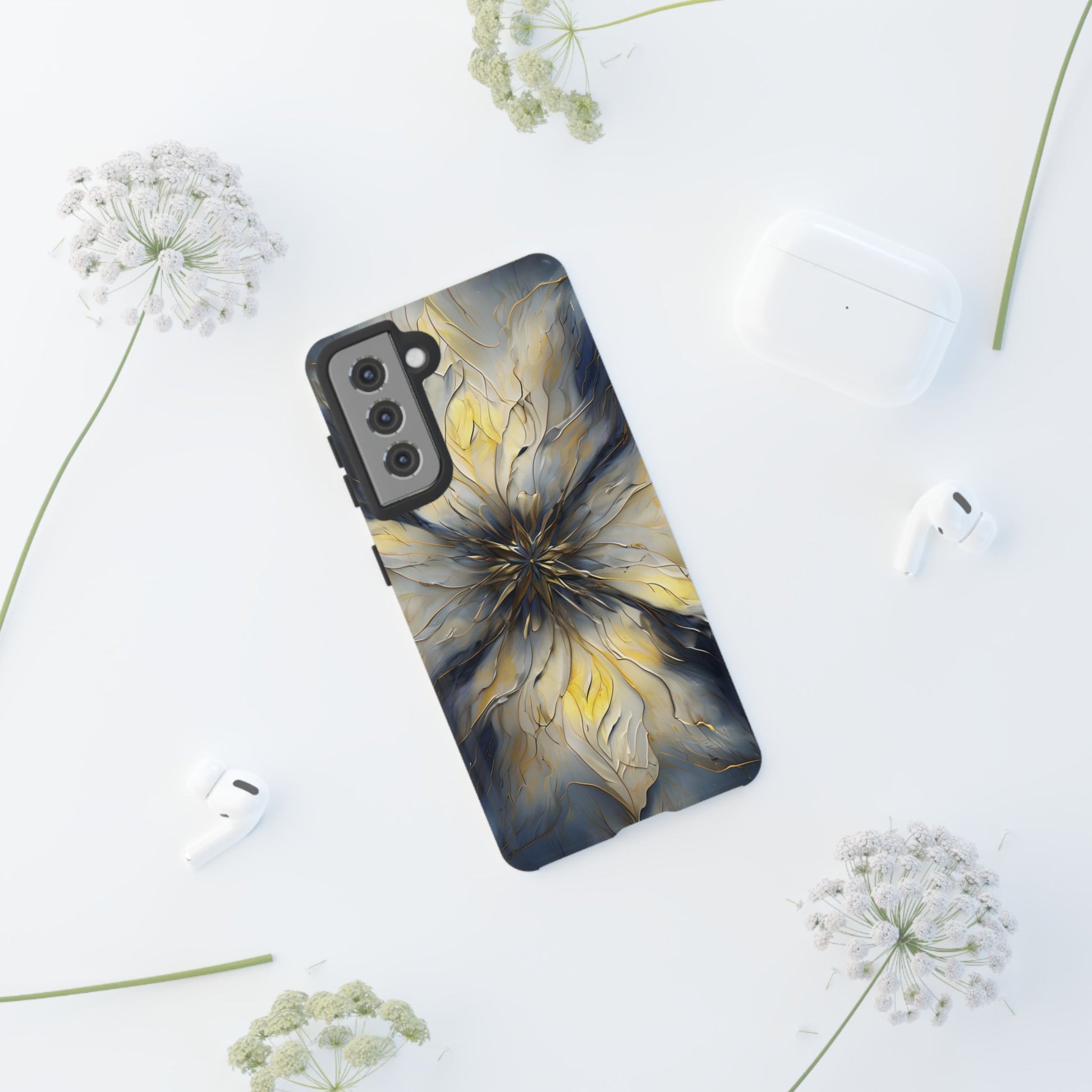 Luminous Petal Tough Case for Samsung Galaxy S21 - Premium Shockproof Designer Phone Cover