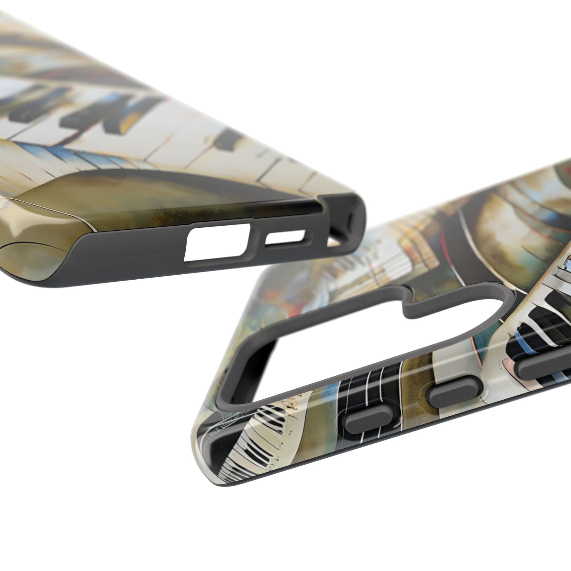 Ivory Cascade Abstract Keyboard Music Tough Case for Samsung Galaxy S25 Ultra - Shockproof Phone Cover