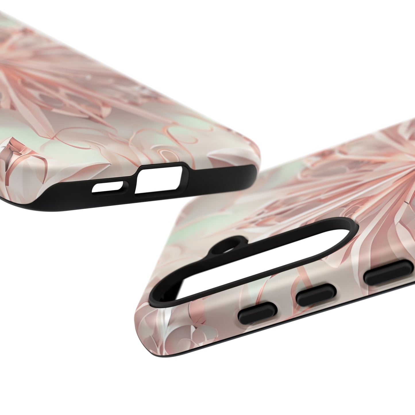 Blush Frost from our Kaleidoscope Collection - Samsung Galaxy tough case - Soft Pink Geometric Floral Design