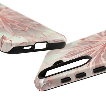 Blush Frost from our Kaleidoscope Collection - Samsung Galaxy tough case - Soft Pink Geometric Floral Design
