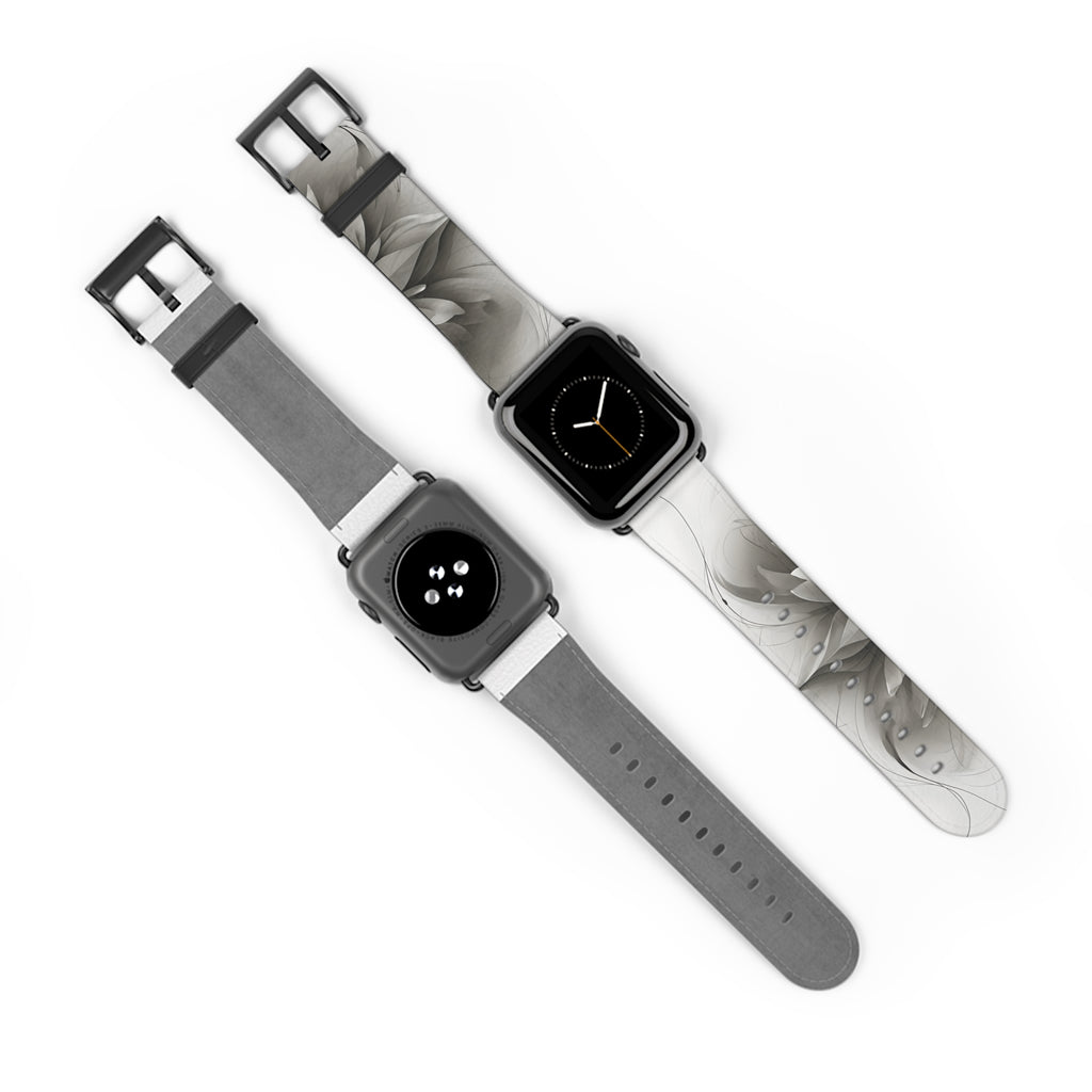 Silver Lotus Apple Watch Band Strap - Timeless Design for your Timepiece
