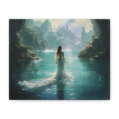 Celestial Tides - Dreamlike Ocean Horizontal Wall Art with Cosmic Skies