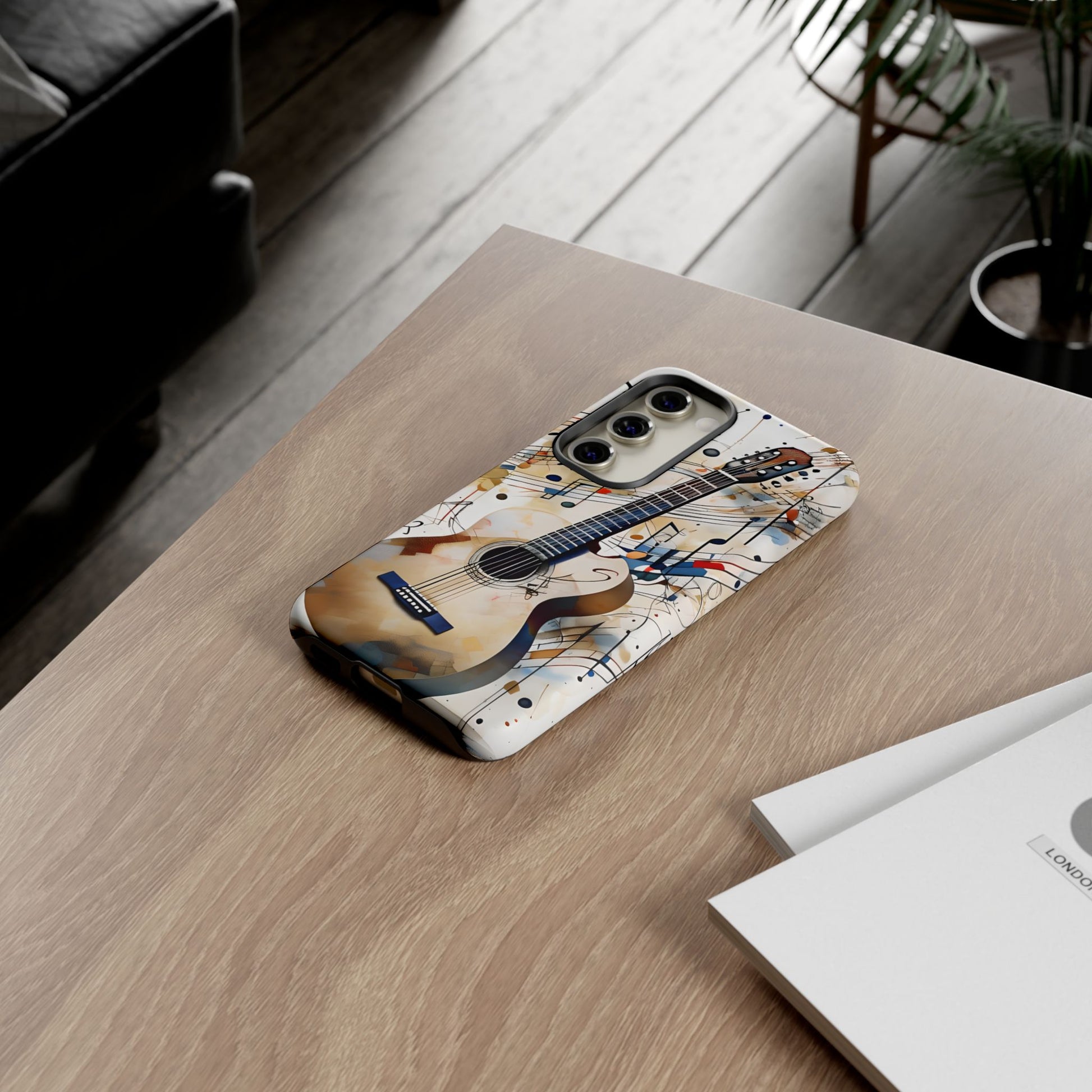 Strum and Flow Acoustic Guitar Art Tough Case for Samsung Galaxy S23 - Shockproof Phone Cover
