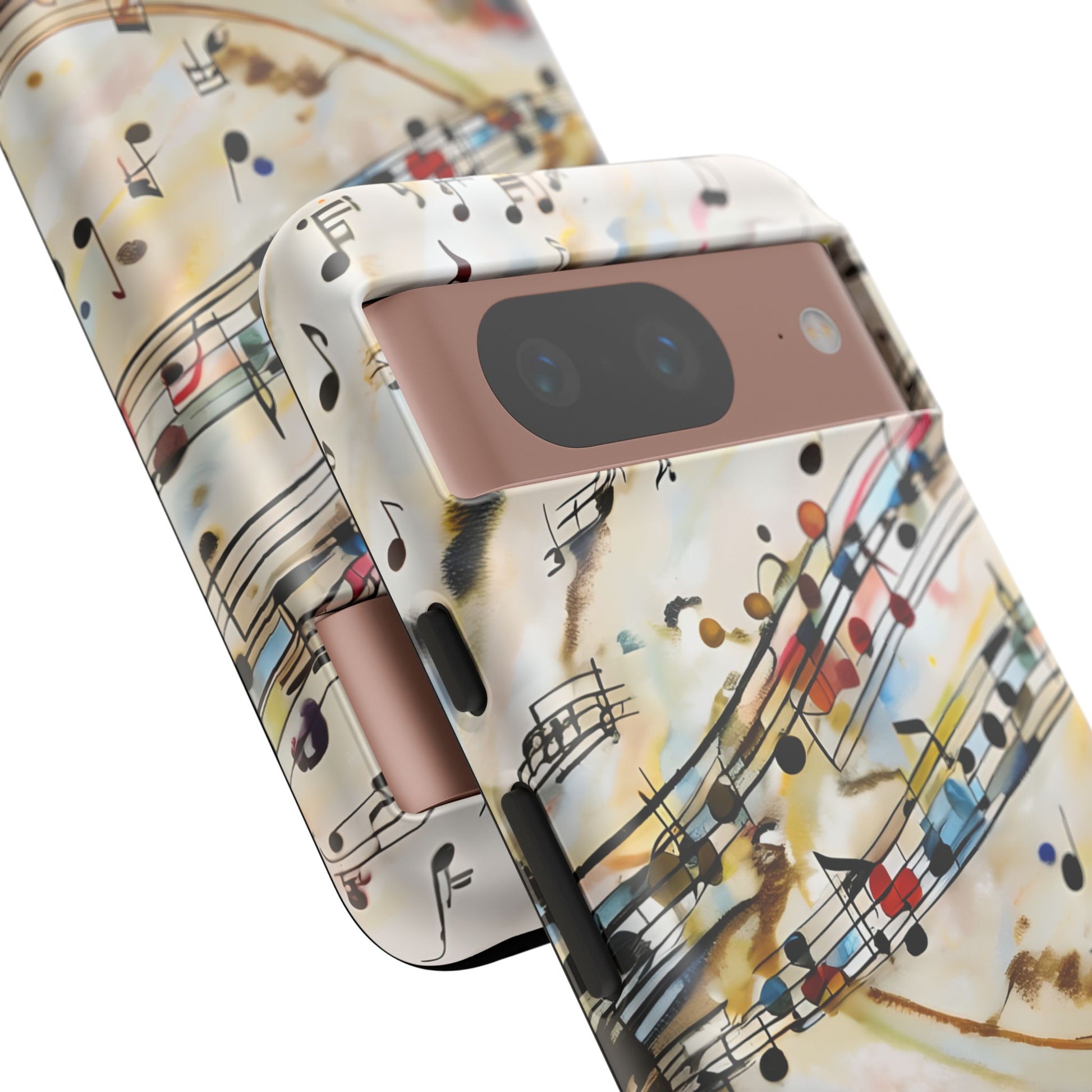 Melodic Flow Abstract Music Notes Tough Case for Google Pixel 8 - Shockproof Phone Cover