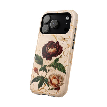 Vintage Burgundy Rose iPhone MagSafe Case