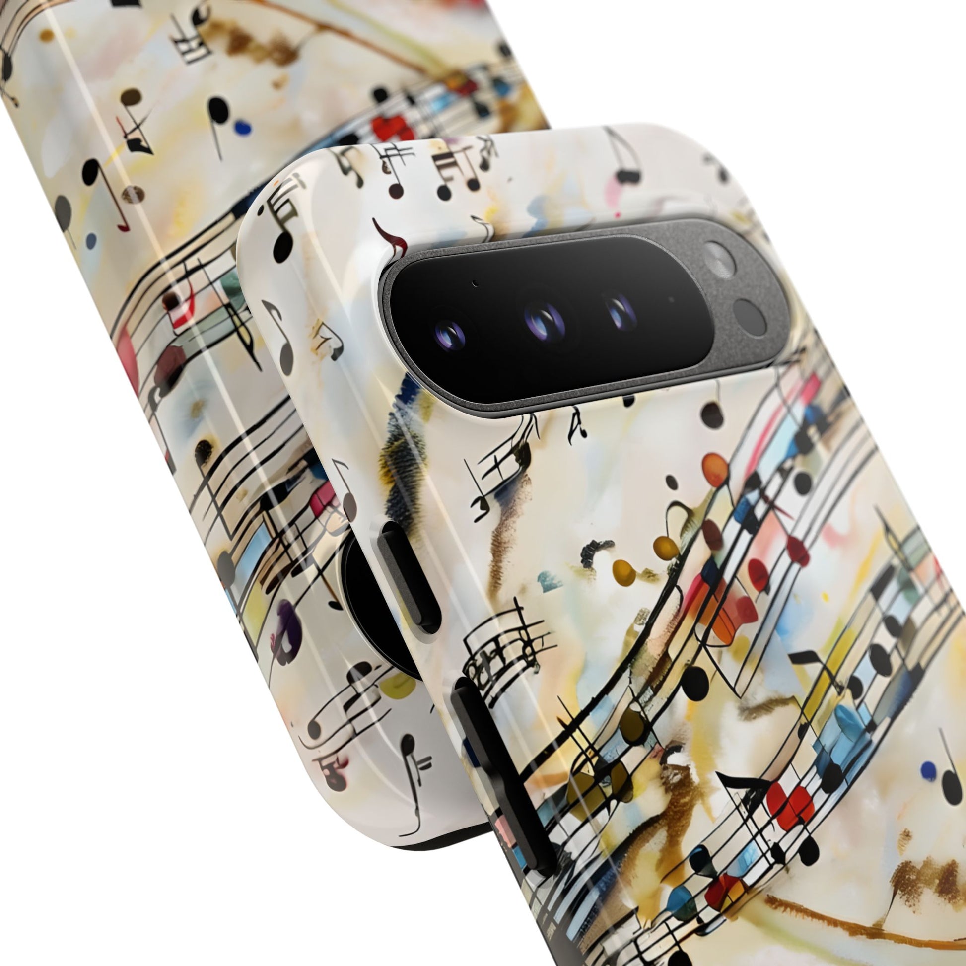 Melodic Flow Abstract Music Notes Tough Case for Google Pixel 9 Pro XL - Shockproof Phone Cover