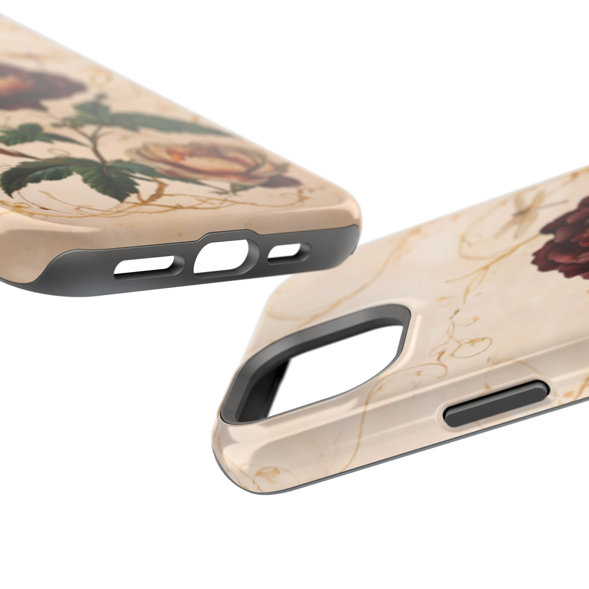 Vintage Burgundy Rose iPhone MagSafe Case