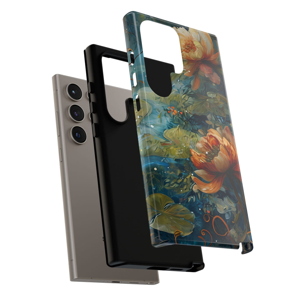 Waterlily Nocturne Samsung Galaxy S24 Ultra Case - Artistic Mountain Lake Design, Nature-Inspired Protective Cover, Elegant Gift for Outdoor Lovers