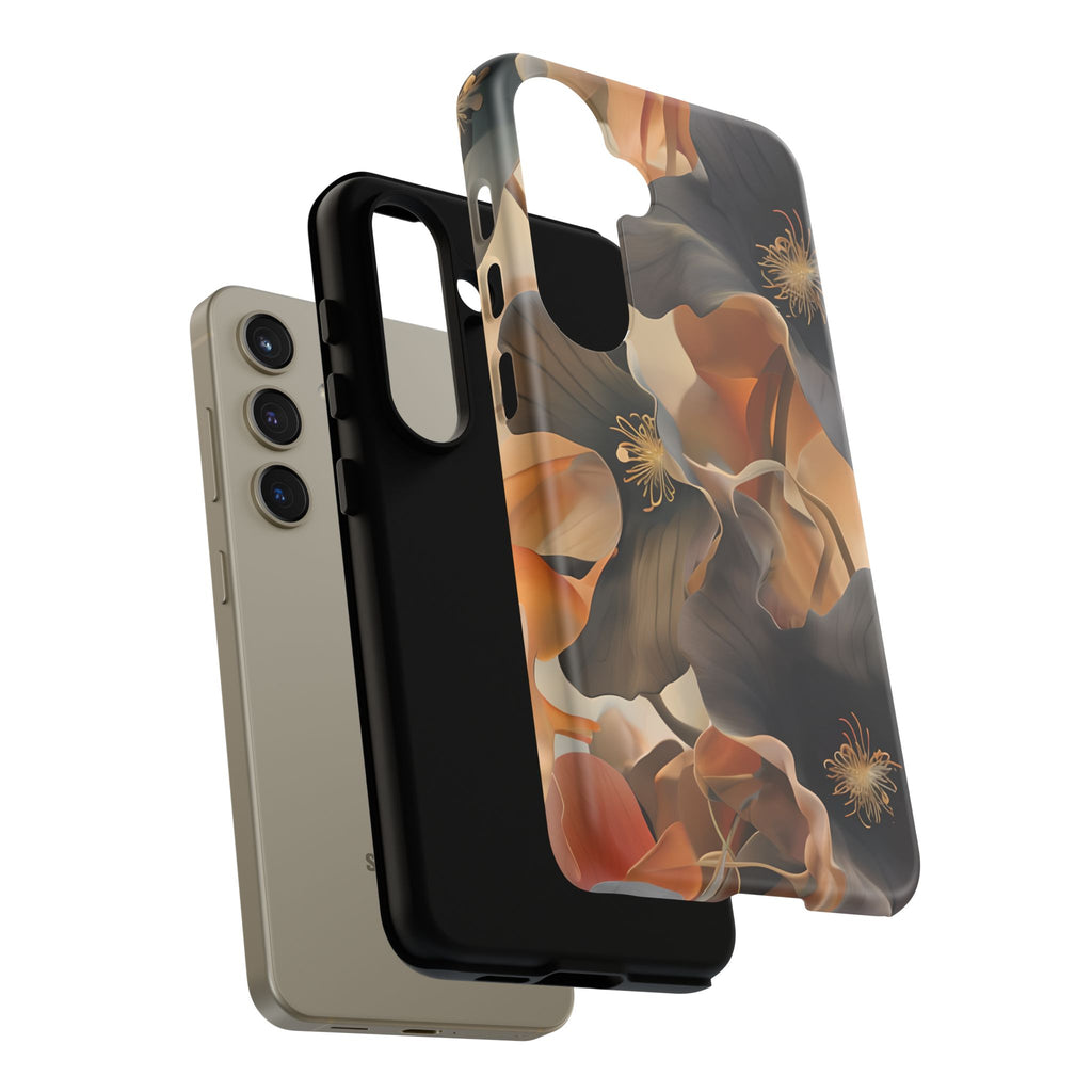 Autumn Ember - Moody Floral Art Samsung Galaxy S24 Tough Phone Case - Warm Earthy Botanical Design
