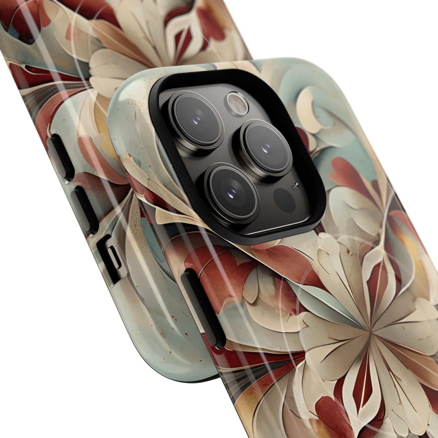 Vintage Baroque Blossom - Ornate Floral Art iPhone MagSafe Phone Case - Elegant Baroque-Inspired Design