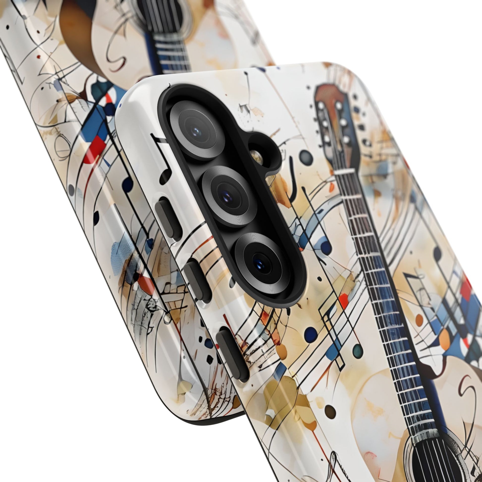 Strum and Flow Acoustic Guitar Art Tough Case for Samsung Galaxy S25 Plus - Shockproof Phone Cover