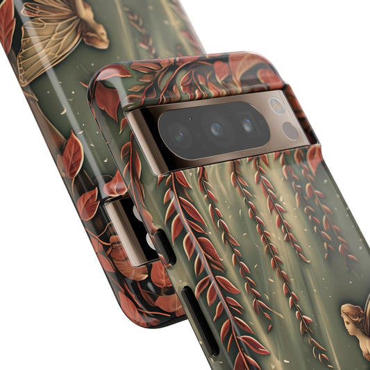 Willow Whisper enchanted forest fairy artwork Google Pixel phone case angled view