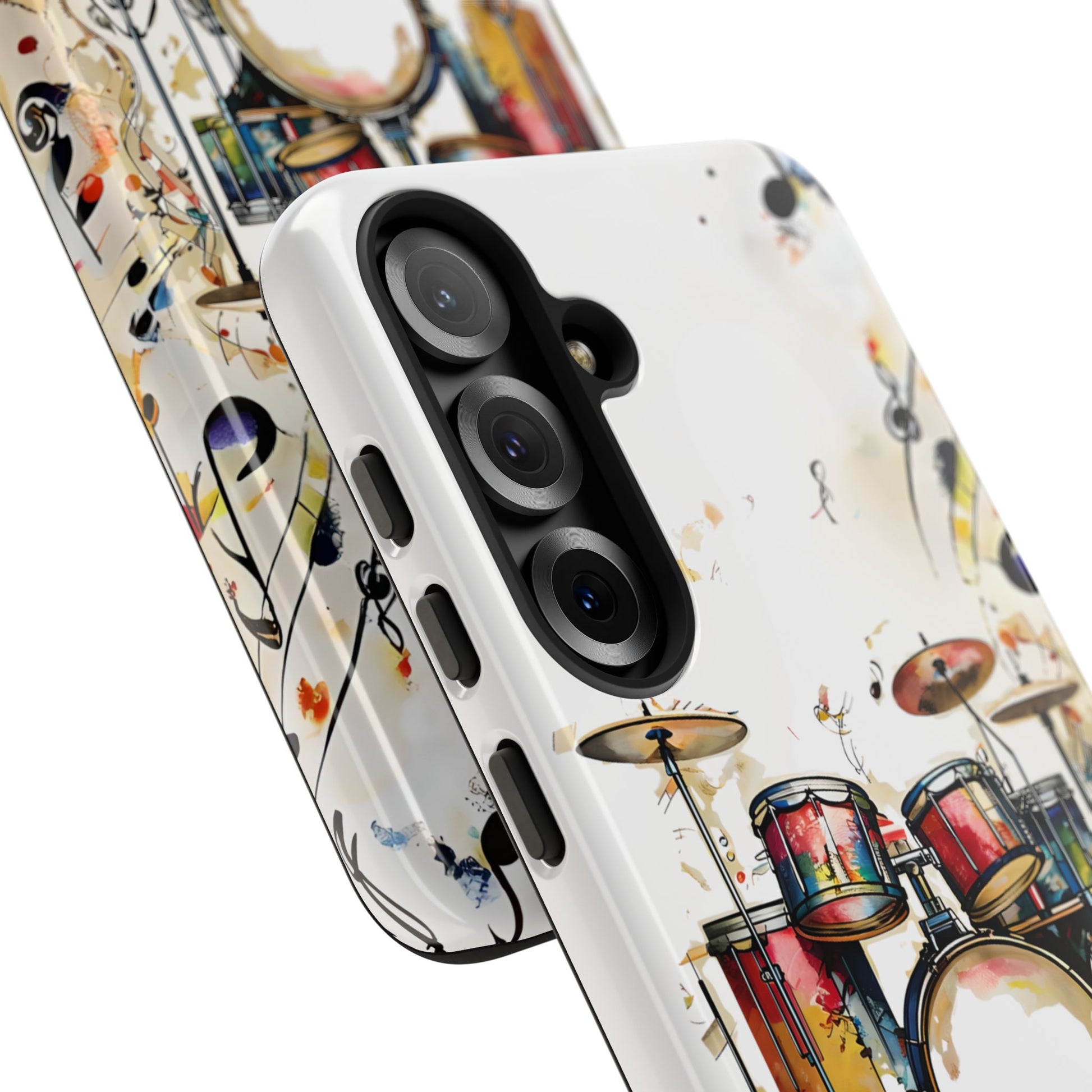 Beatline Abstract Drums and Music Notes Tough Case for Samsung Galaxy S25 Plus - Shockproof Phone Cover