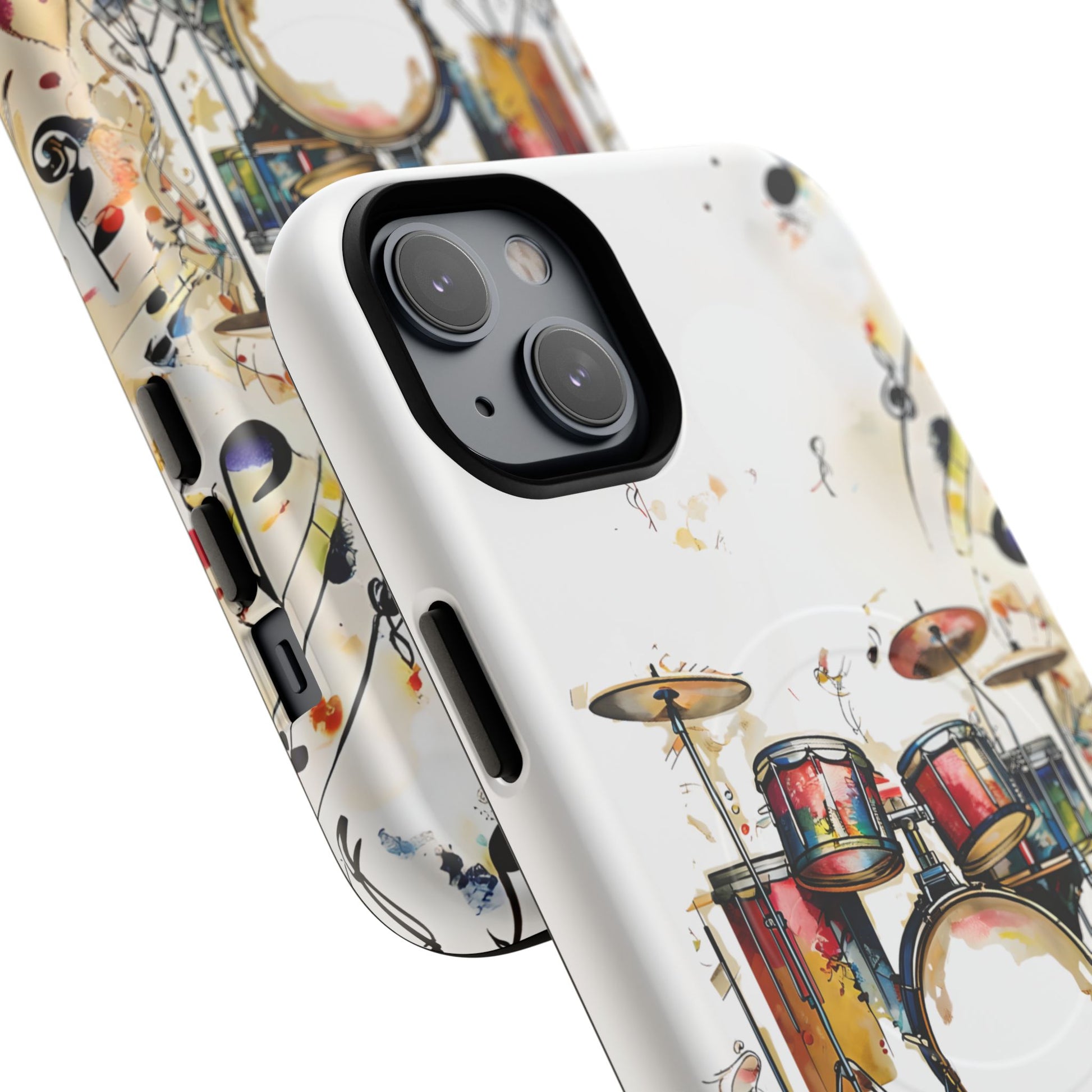Beatline Abstract Drums & Music Notes iPhone 14 Plus MagSafe Case