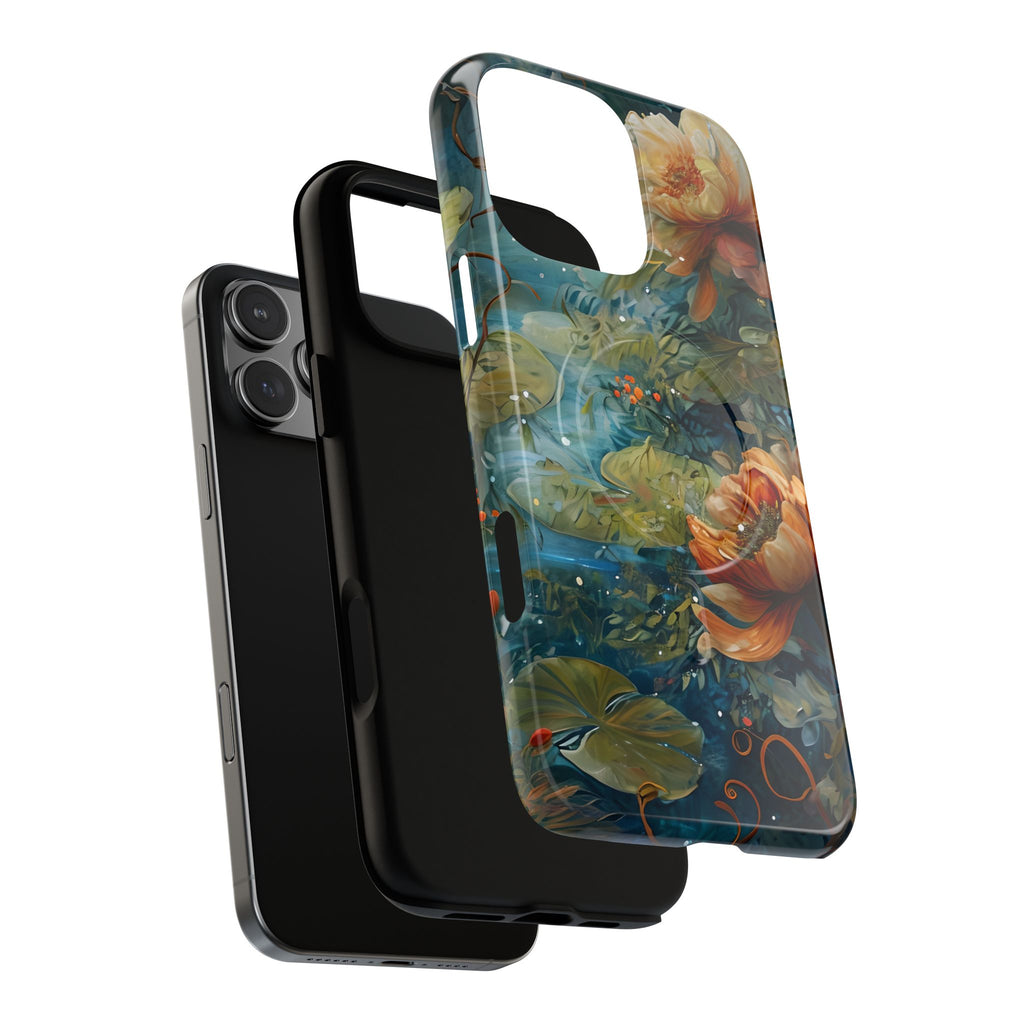 Waterlily Nocturne iPhone 16 Pro Max Case - Artistic Tough Cover - MagSafe Compatible - Premium Drop Protection