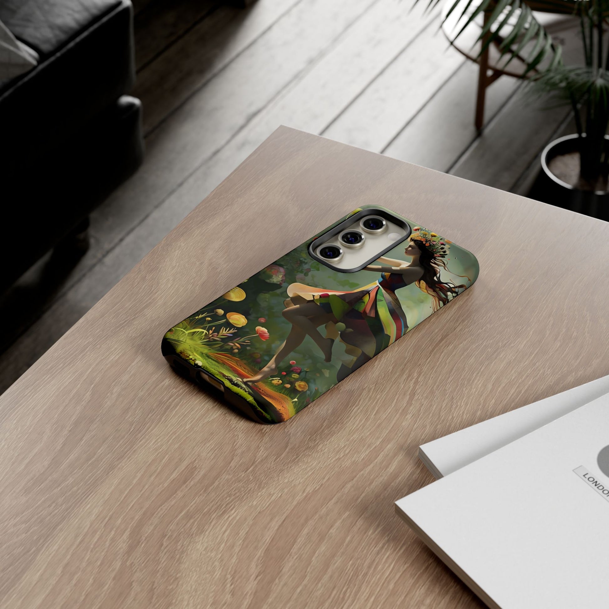 Dancing Wildflower Muse Samsung Galaxy S23 Tough Case - Artistic Floral Fantasy Cover - Whimsical Nature-Inspired Protective Accessory