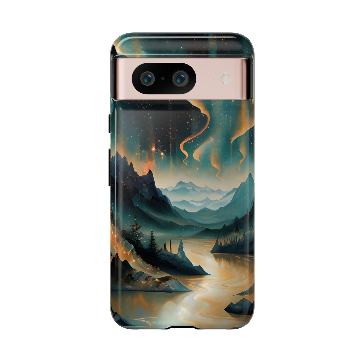 Aurora Dreamscape Tough Case for Google Pixel - Northern Lights Artistic Shockproof Cover, Elegant Protective Phone Case