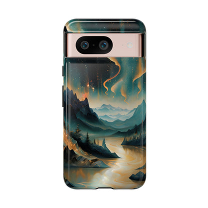 Aurora Dreamscape Tough Case for Google Pixel - Northern Lights Artistic Shockproof Cover, Elegant Protective Phone Case