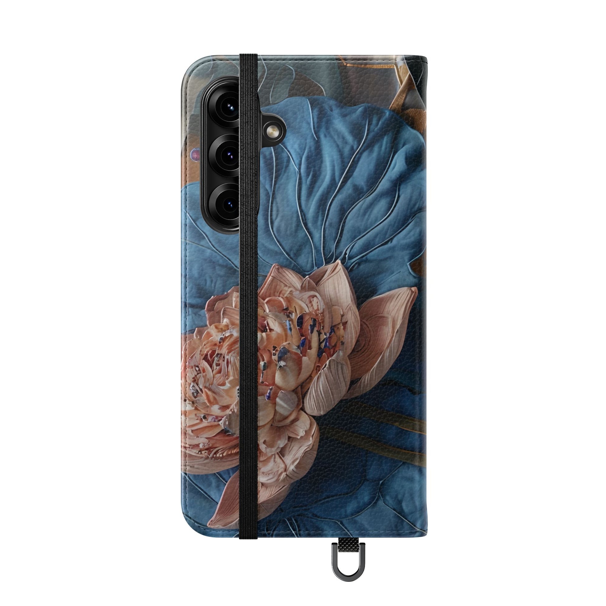 Peony Midnight Tapestry Wallet Phone Case - Flip Cover for Samsung Galaxy S25 Plus - Floral and Tapestry Design