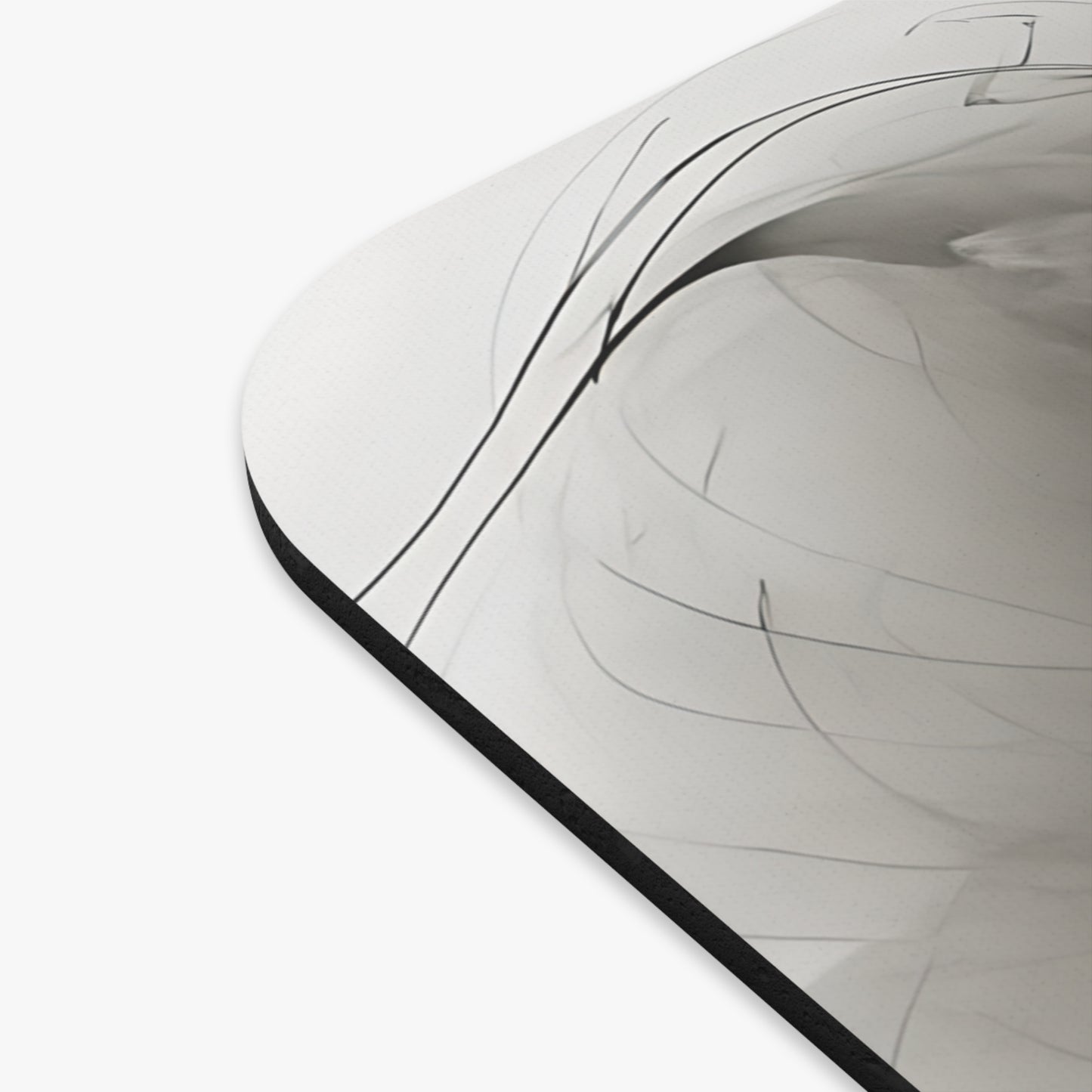 Silver Lotus Mouse Pad - Tech-Inspired 9x8 " Non-Slip Mat for Home Office & Gamers