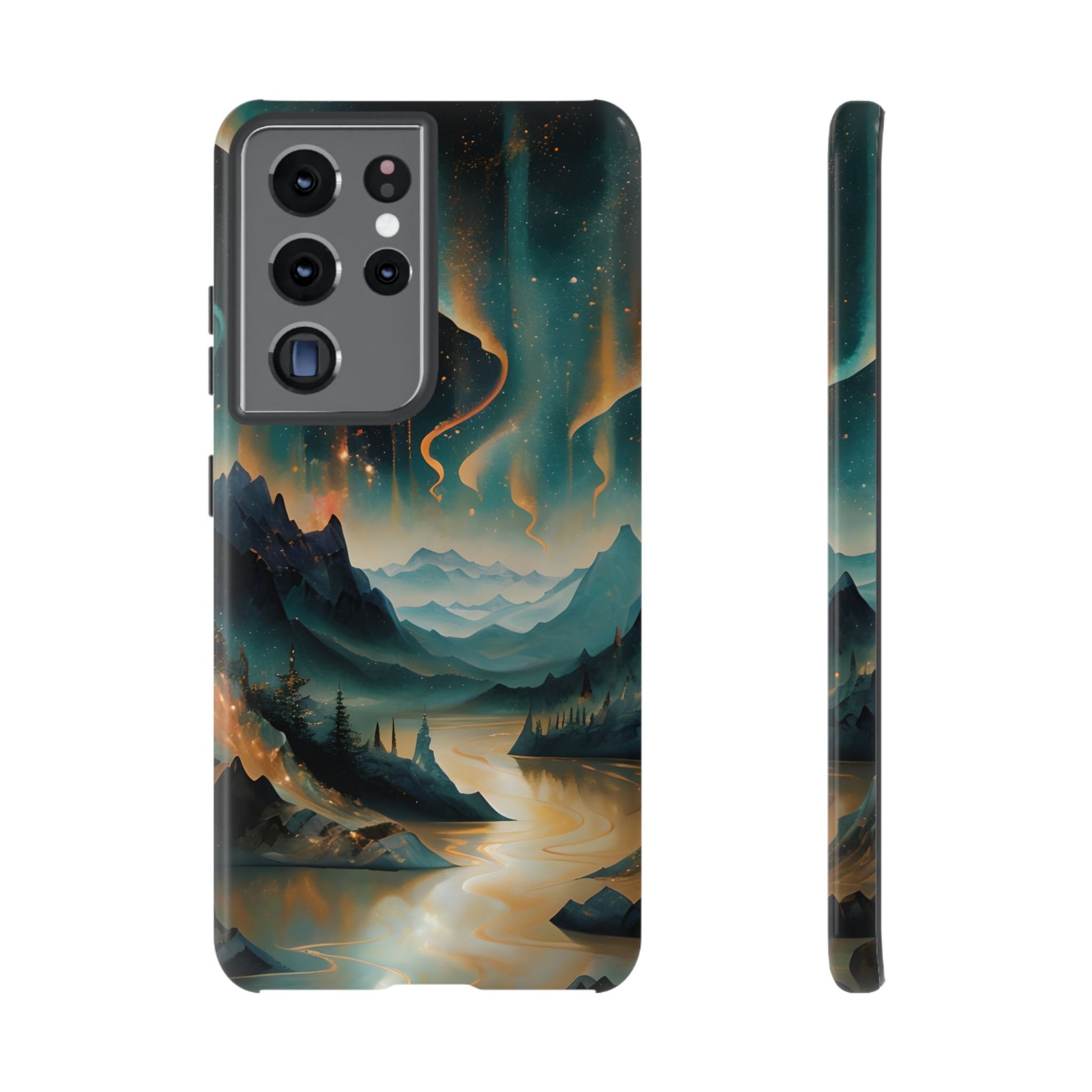 Aurora Dreamscape Samsung Galaxy S21 Ultra Tough Case - Artistic Northern Lights Cover - Premium Abstract Design