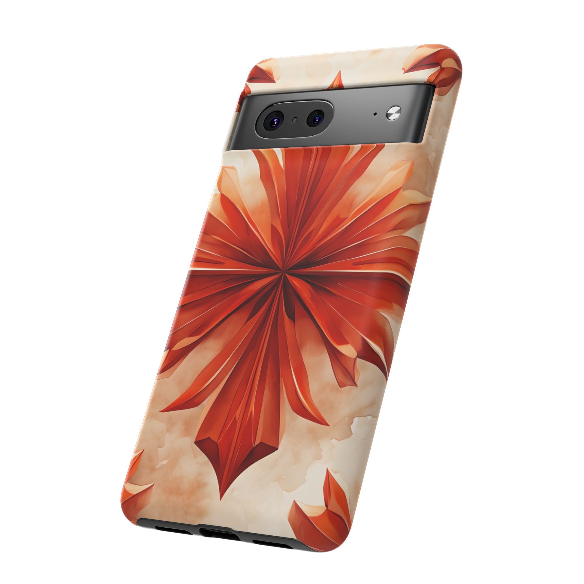 Sunset Fleur Google Pixel 7- Kaleidoscope Collection of MagSafe Compatible - Vibrant Sunset Flower Design