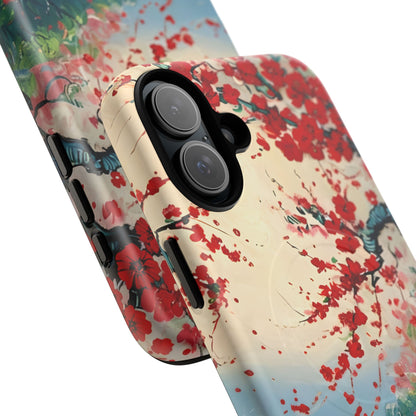 Crimson Blossom Lake iPhone MagSafe Case