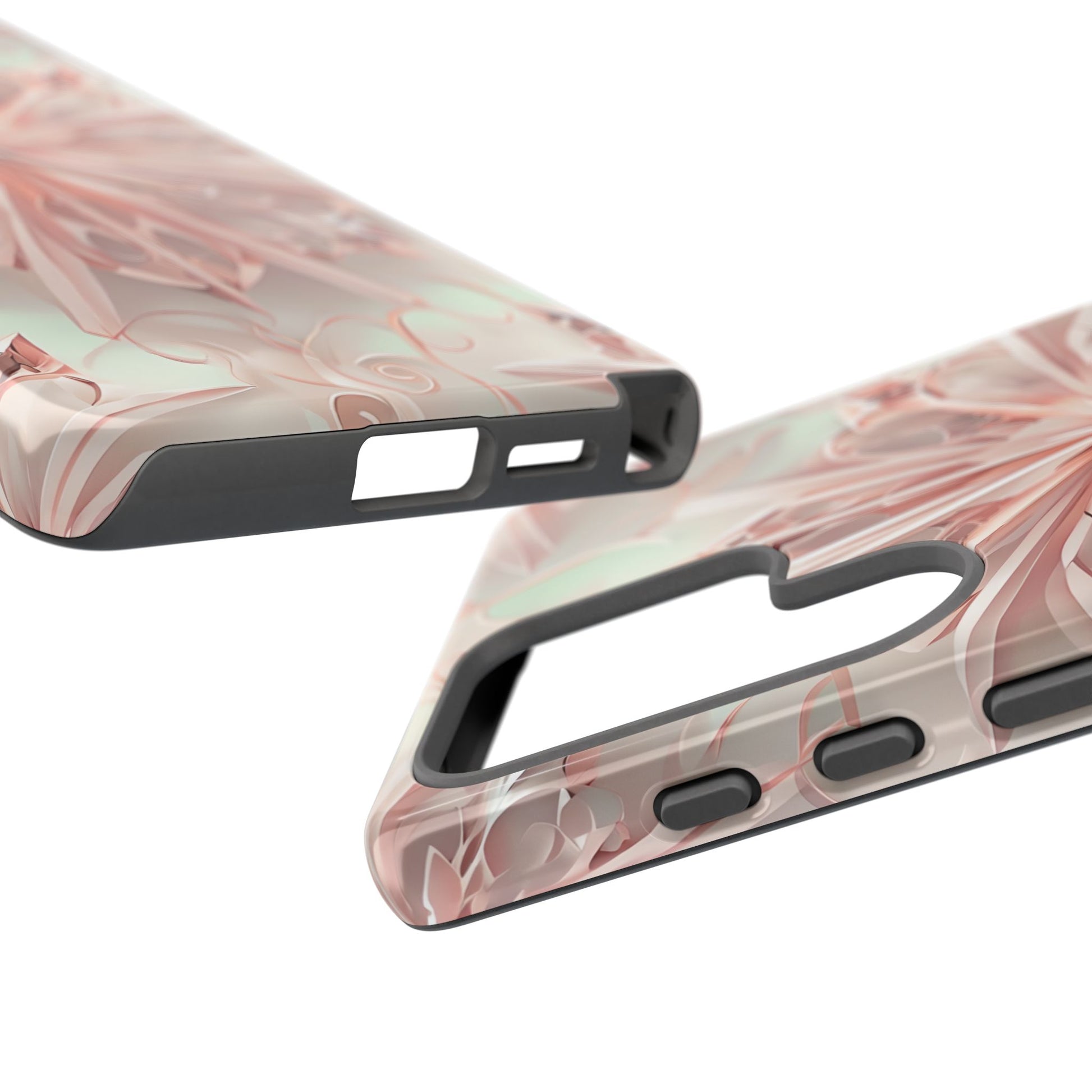 Blush Frost from our Kaleidoscope Collection - Samsung Galaxy S25 Ultra tough case - Soft Pink Geometric Floral Design