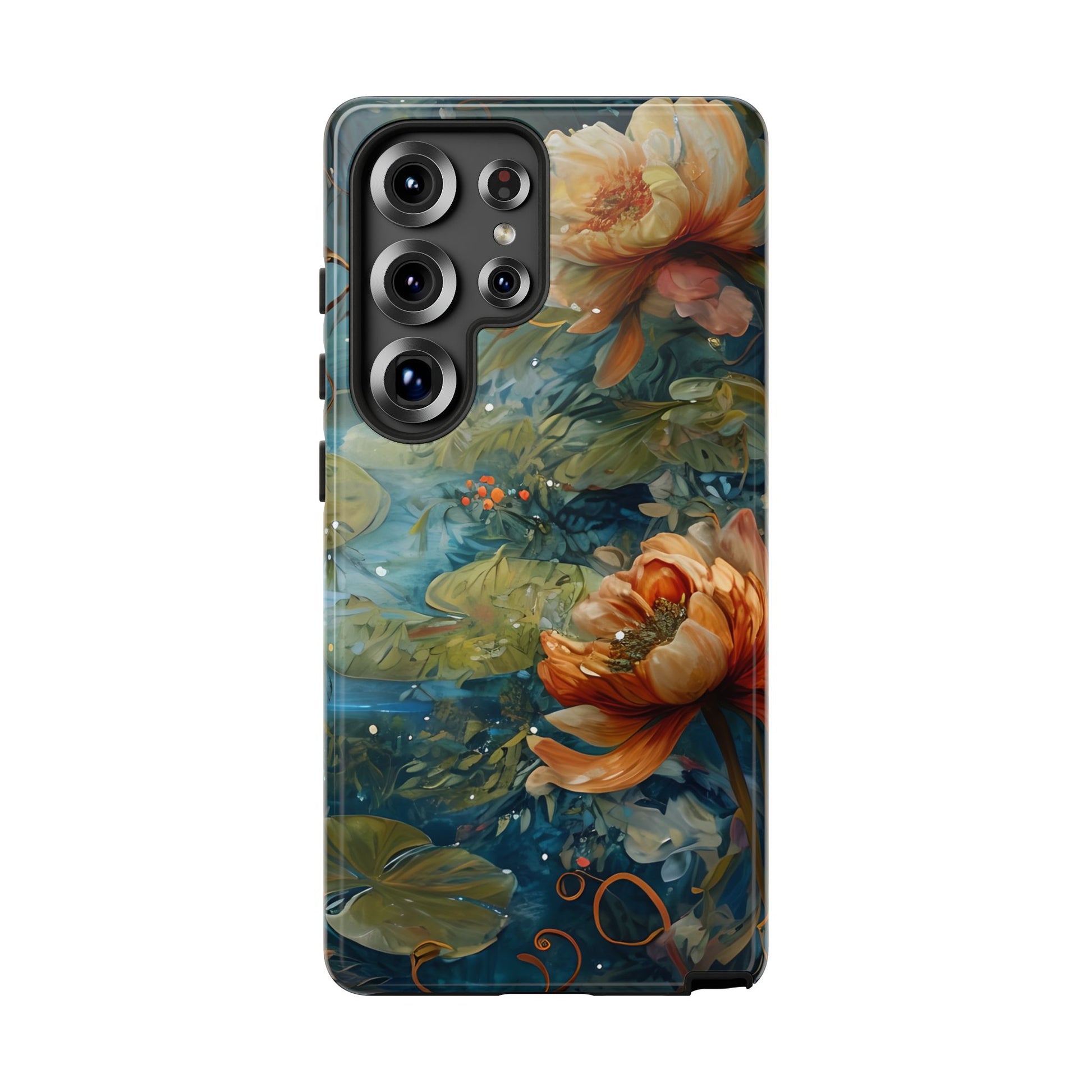 Waterlily Nocturne Samsung Galaxy S25 Ultra Case - Artistic Mountain Lake Design, Nature-Inspired Protective Cover, Elegant Gift for Outdoor Lovers
