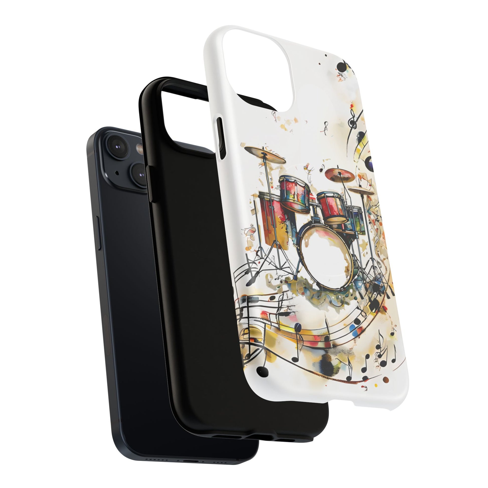 Beatline Abstract Drums & Music Notes iPhone 14 Plus MagSafe Case