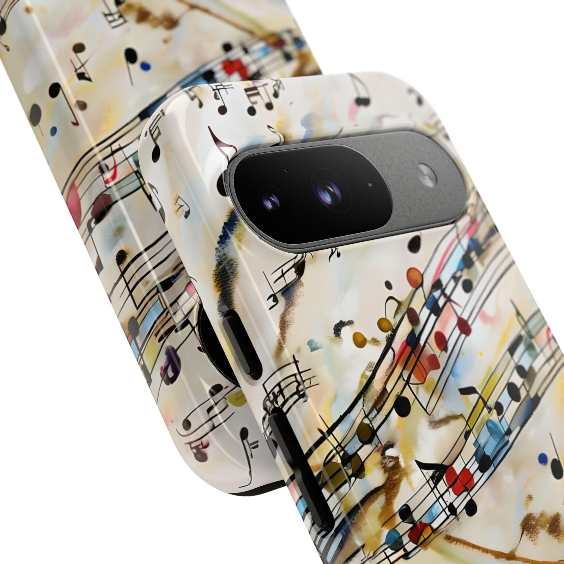 Melodic Flow Abstract Music Notes Tough Case for Google Pixel 9 - Shockproof Phone Cover