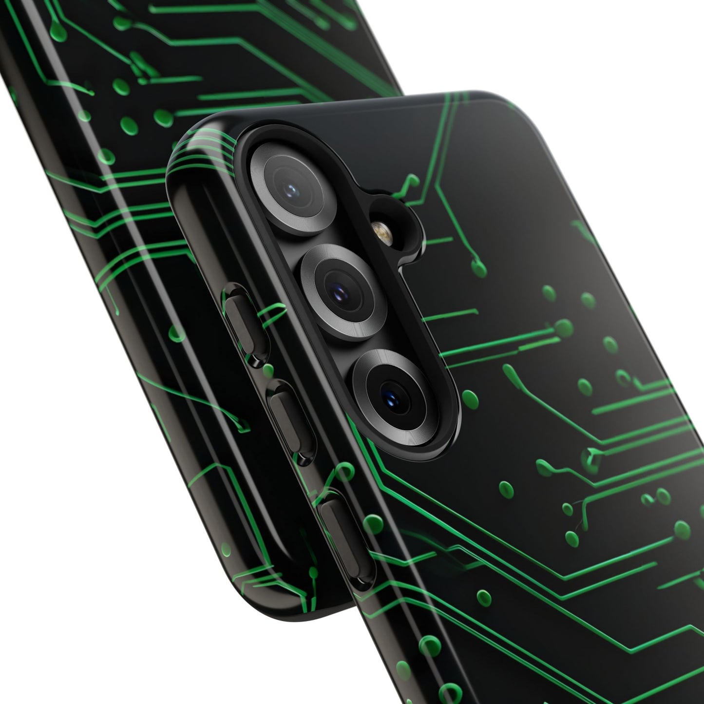 Green Circuit Grid Samsung Case