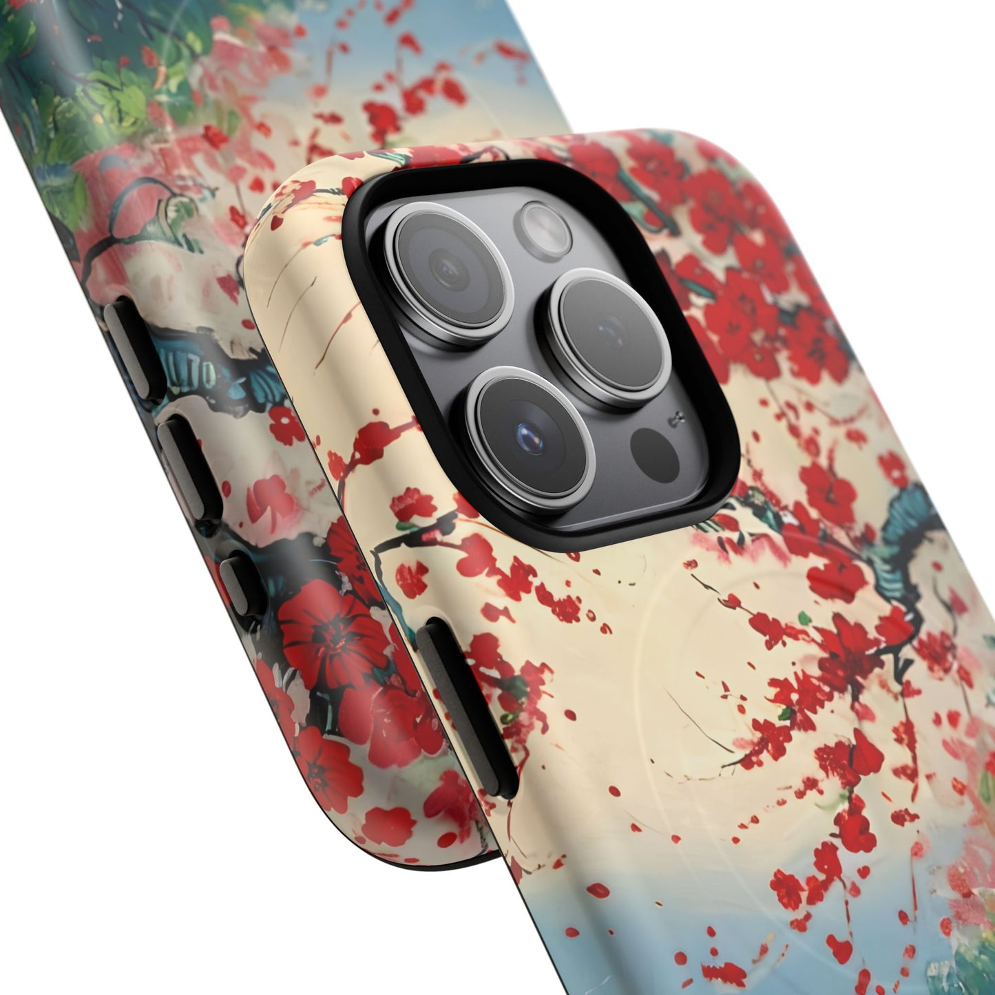 Crimson Blossom Lake iPhone MagSafe Case