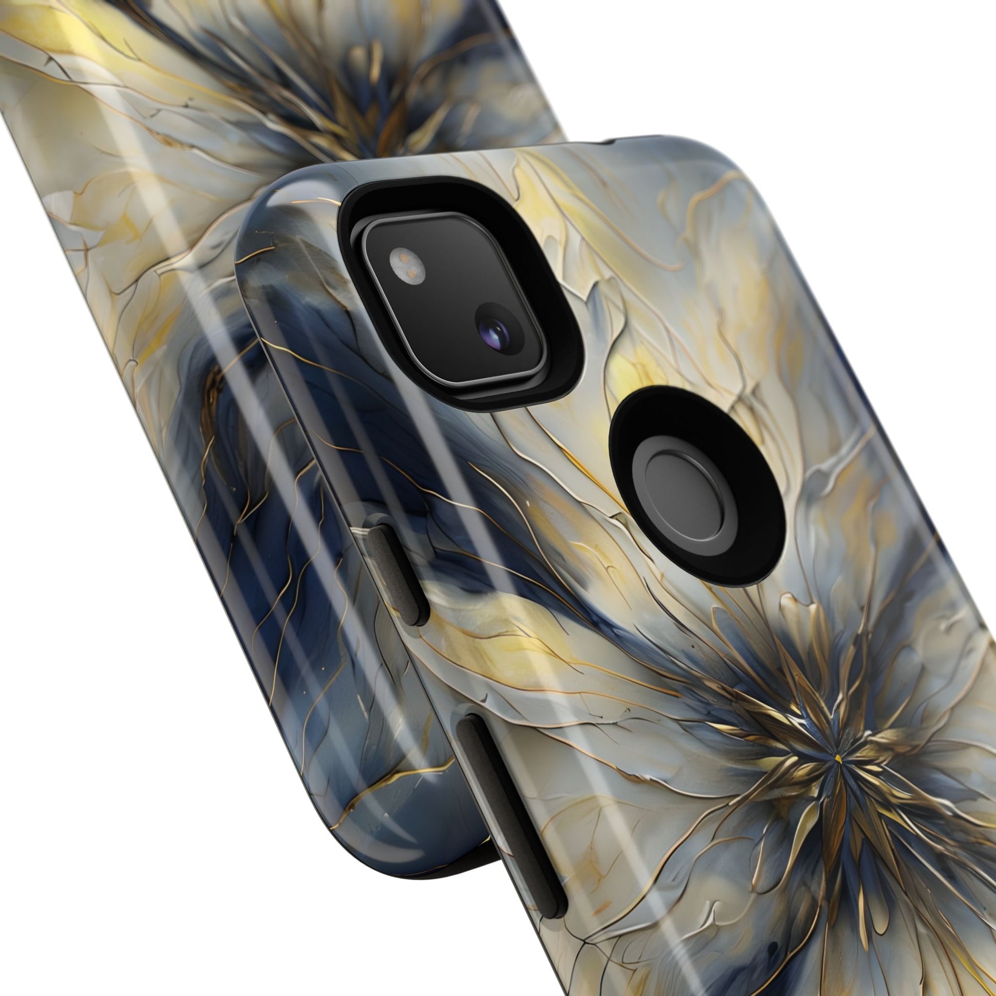 Luminous Petal Tough Case for Google Pixel 4a- Premium Artistic Shockproof Cover, Elegant Protective Phone Case