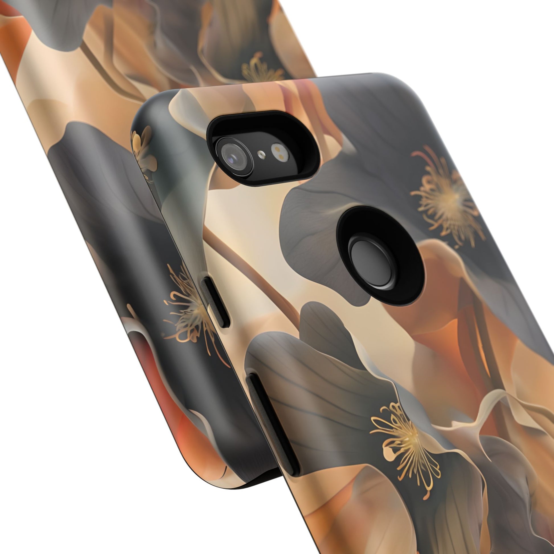 Autumn Ember - Moody Floral Art Google Pixel 3XL Tough Phone Case - Warm Earthy Botanical Design