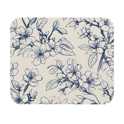 Blossom Sketch mouse pad featuring delicate hand-drawn botanical floral illustration