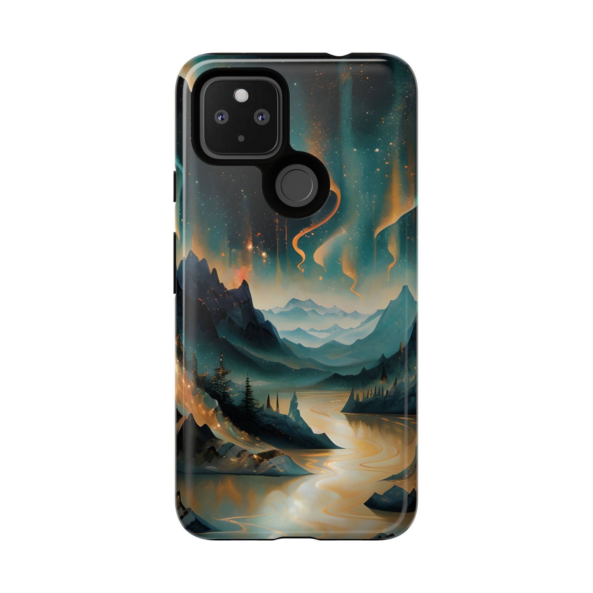 Aurora Dreamscape Tough Case for Google Pixel 4a 5G - Northern Lights Artistic Shockproof Cover, Elegant Protective Phone Case
