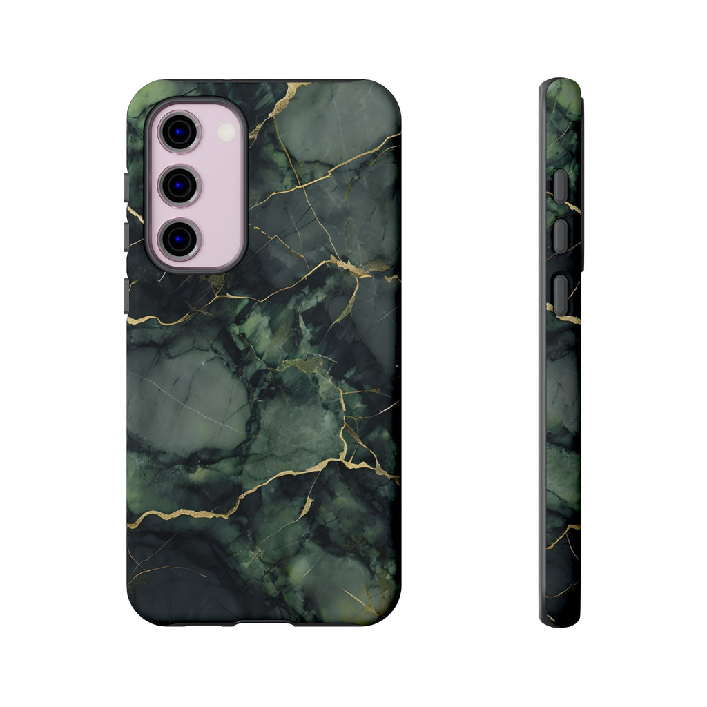 Verdant Vein Tough Case for Samsung Galaxy S23 Plus - Luxury Gold Vein, Nature-Inspired Protective Cover