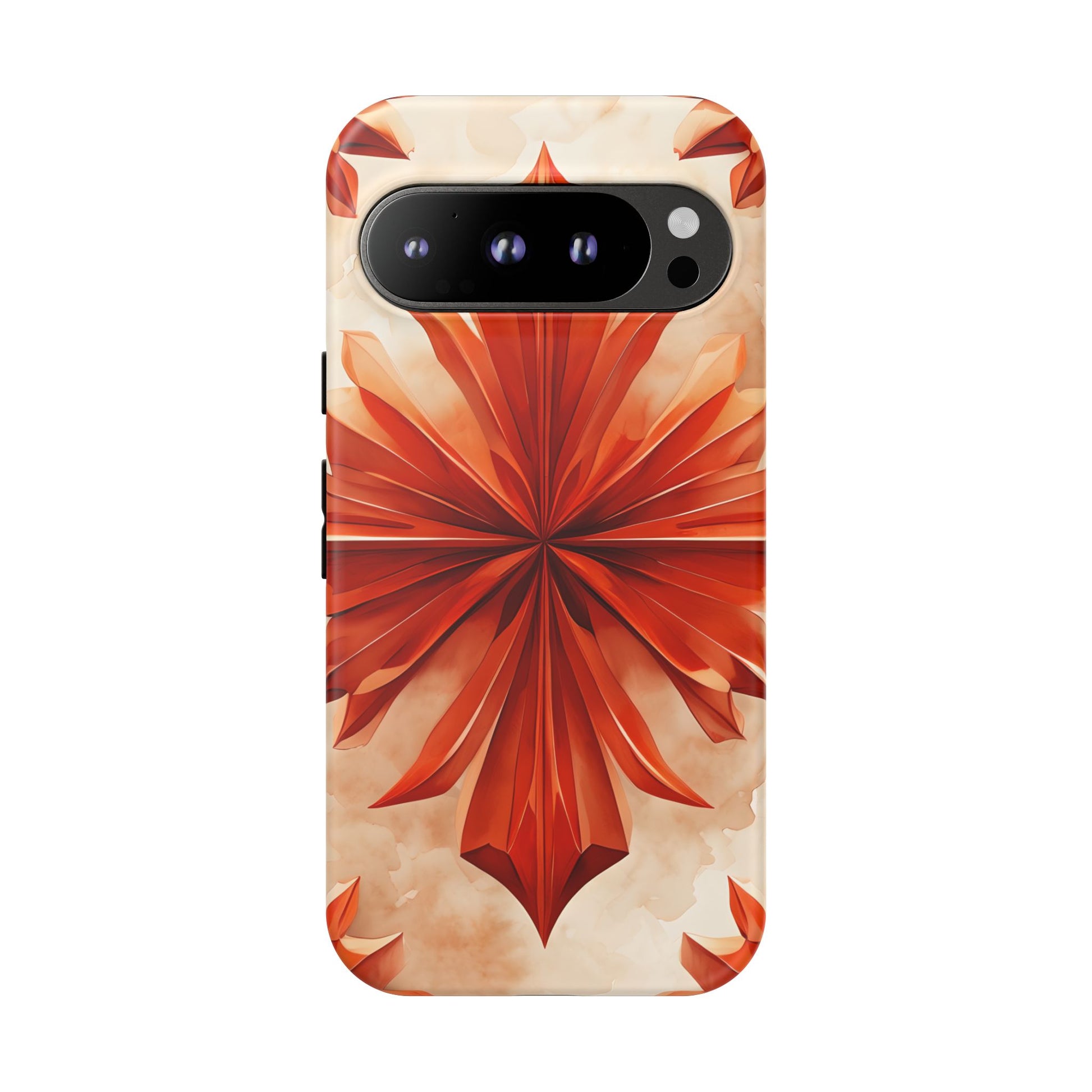 Sunset Fleur Google Pixel 9 Pro - Kaleidoscope Collection of MagSafe Compatible - Vibrant Sunset Flower Design