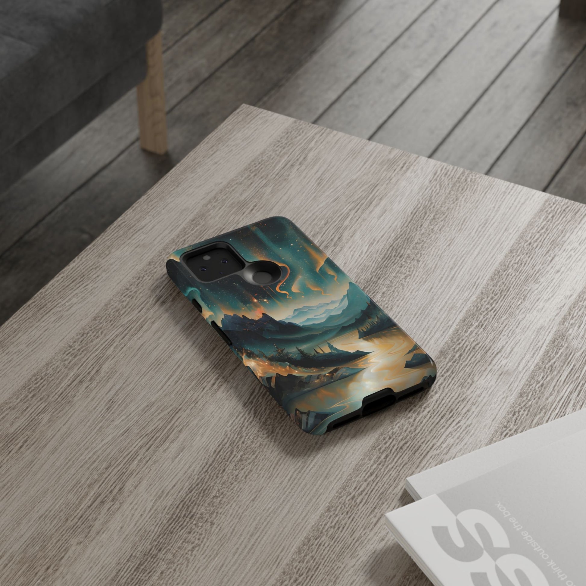 Aurora Dreamscape Tough Case for Google Pixel 5 5G - Northern Lights Artistic Shockproof Cover, Elegant Protective Phone Case