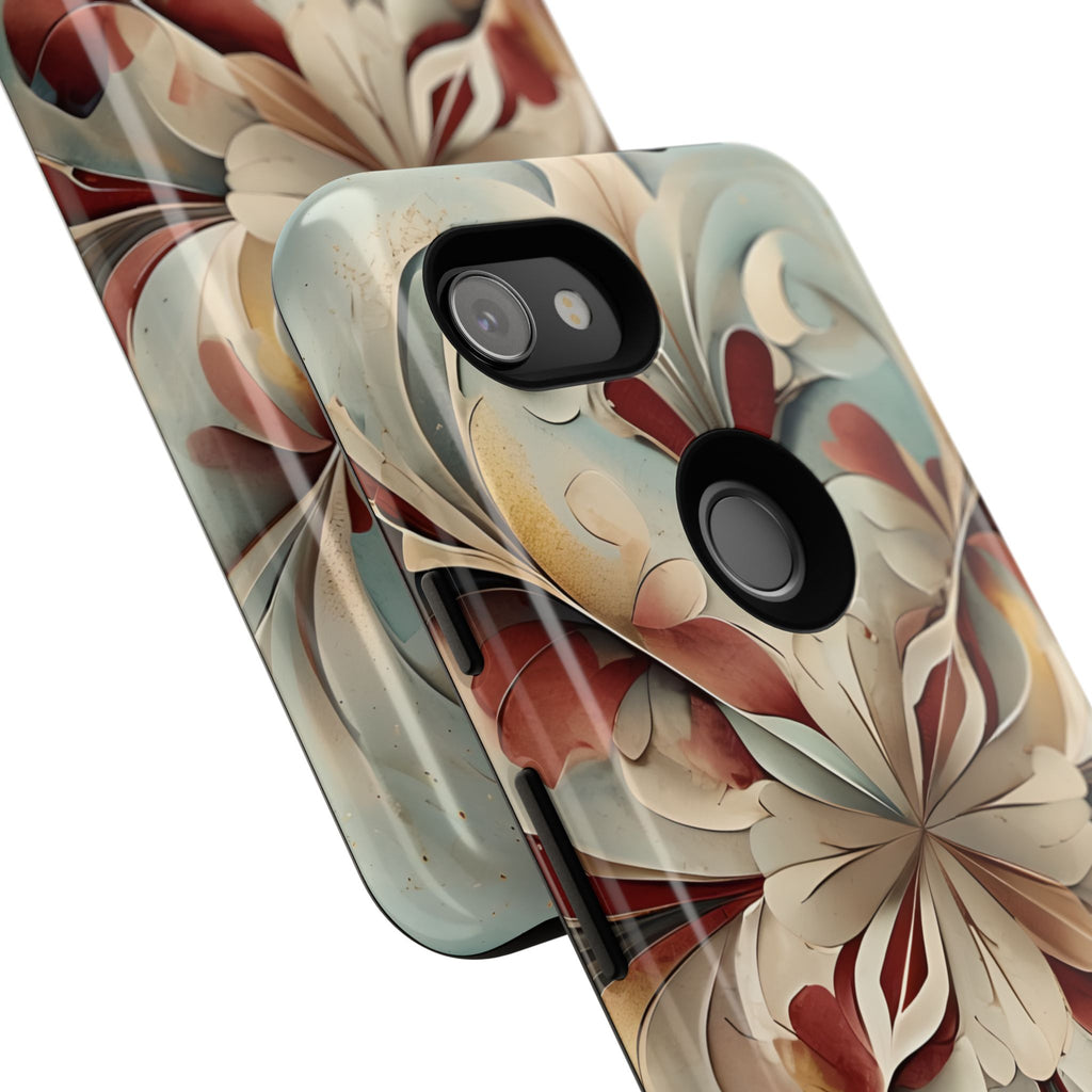Vintage Baroque Blossom - Ornate Floral Art Google Pixel 3a Tough Phone Case - Elegant Baroque-Inspired Design