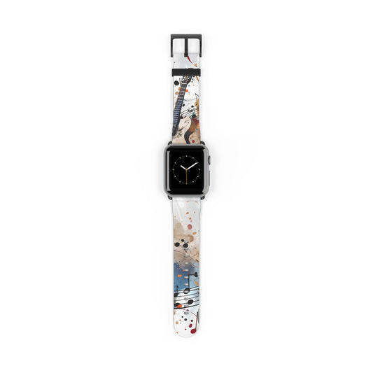 Strum and Flow Apple Watch Band Strap - Acoustic Guitar Music Art Strap